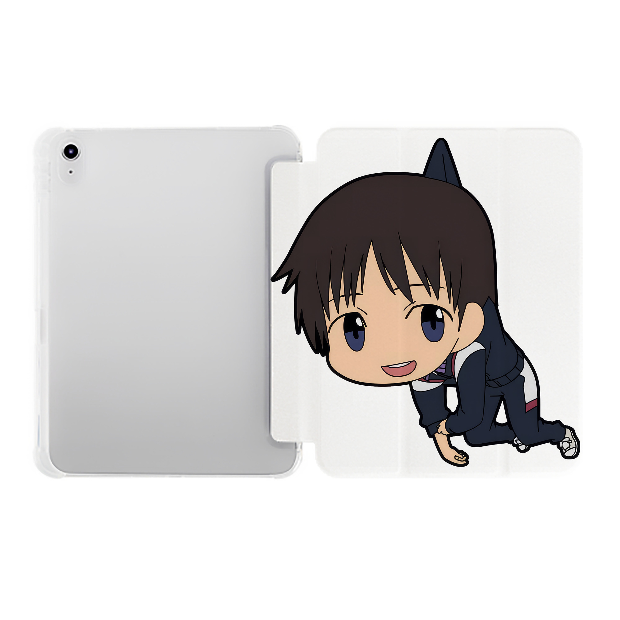 （画像用） EVA 新世紀エヴァンゲリオン IPad ケース ペン収納付き 三つ折りスタンド PUレザー×シリコン 対応機種9.5/10.5/10.9インチ